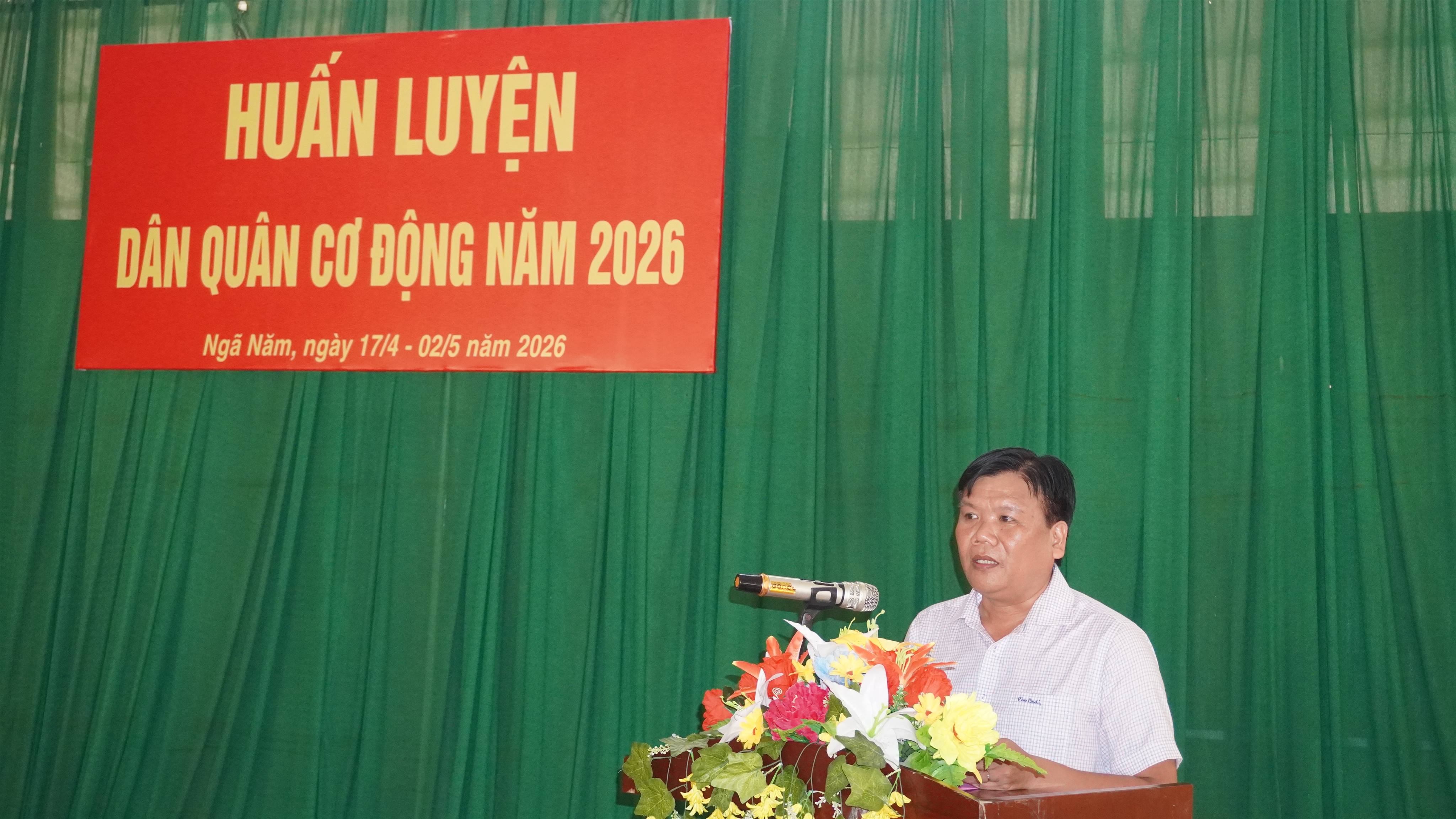 Ban Chỉ huy Quân sự phường Ngã Năm tổ chức khai mạc huấn luyện dân quân cơ động năm 2026