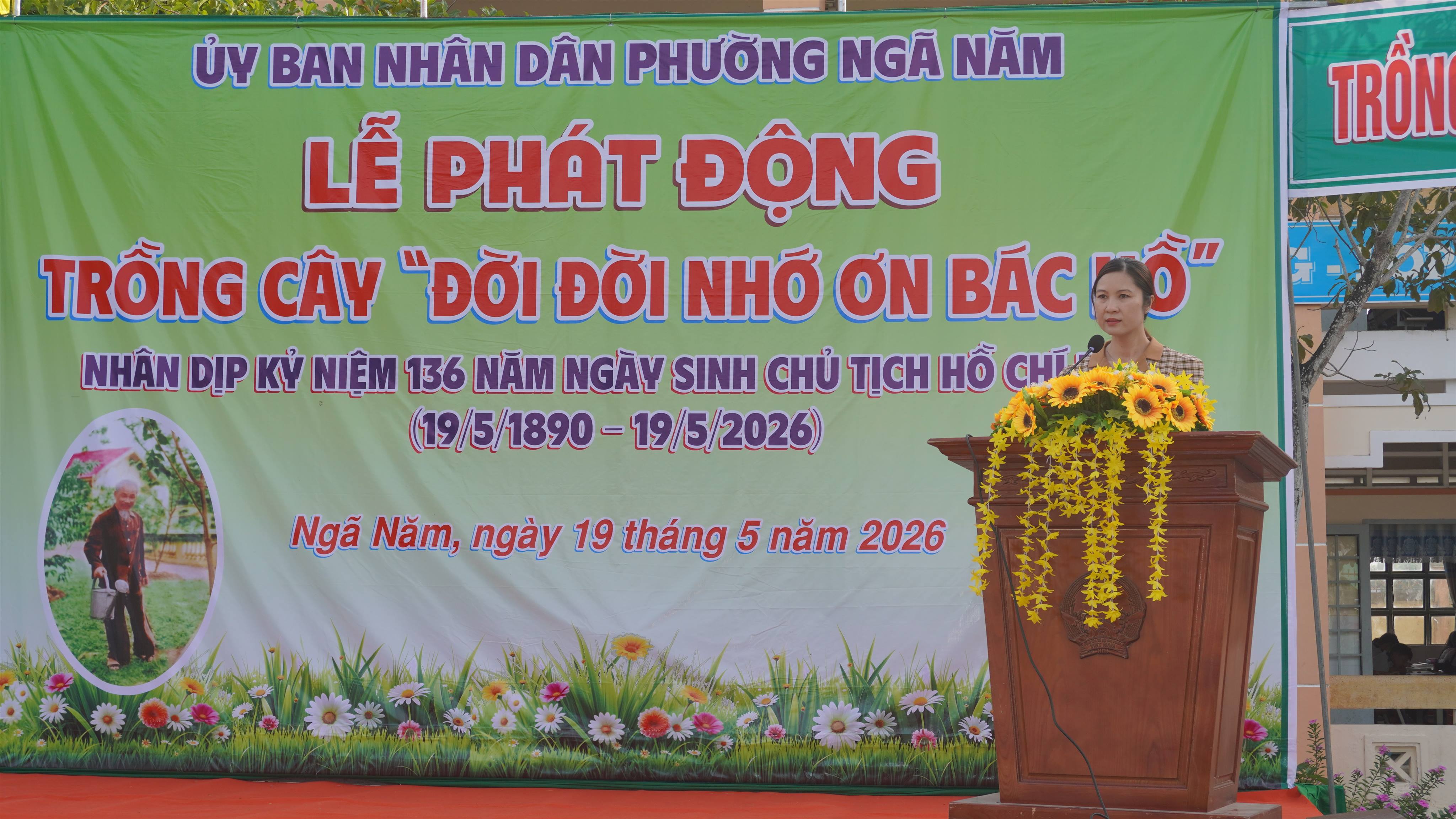 Ủy ban nhân dân phường Ngã Năm tổ chức Lễ phát động trồng cây nhân dịp kỷ niệm 136 năm Ngày sinh Chủ tịch Hồ Chí Minh (19/5/1890 - 19/5/2026)