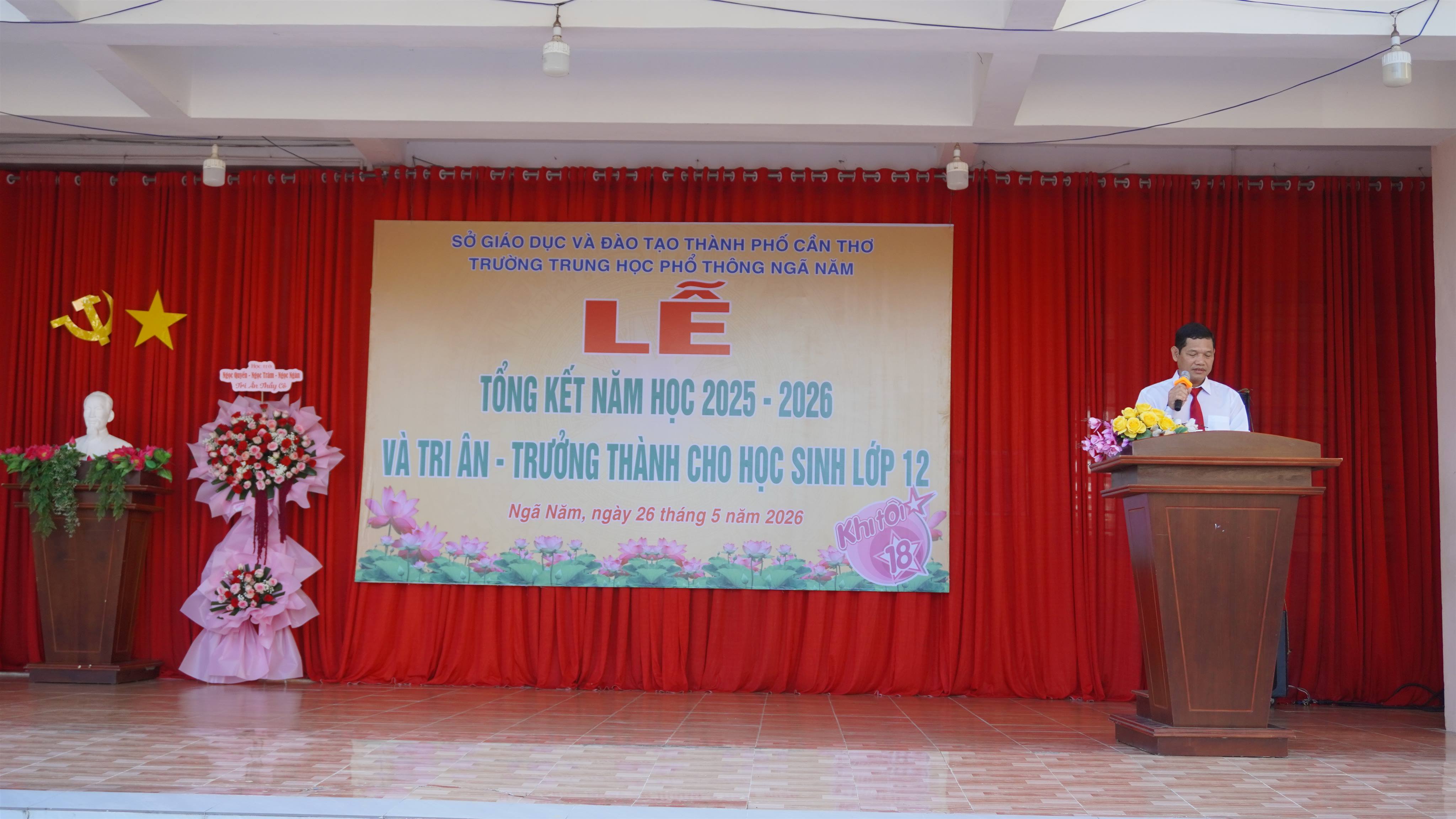 Trường THPT Ngã Năm tổ chức lễ tổng kết năm học 2025 - 2026