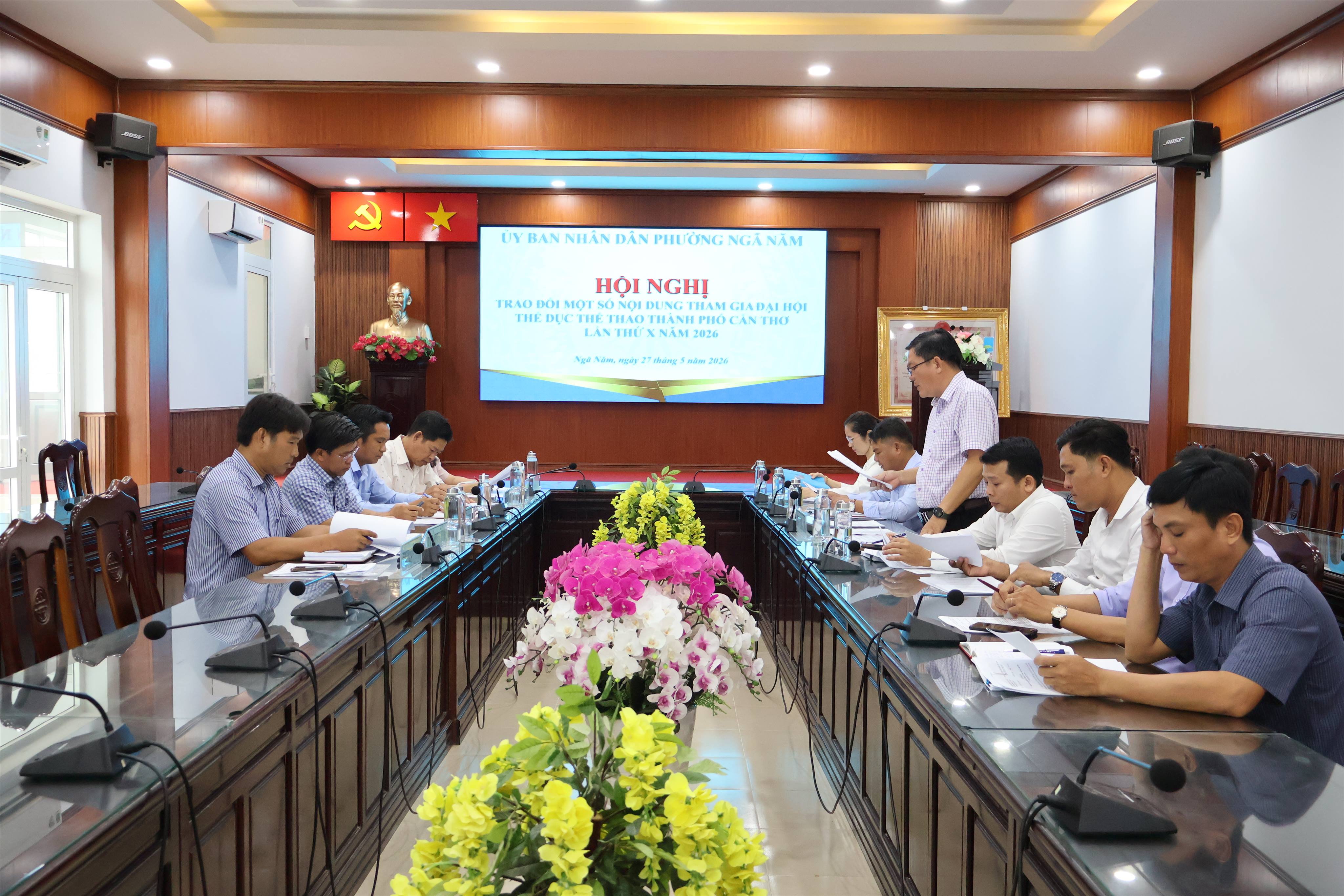 Hội nghị trao đổi một số nội dung phối hợp tham gia Đại hội Thể dục thể thao thành phố Cần Thơ lần thứ X năm 2026.