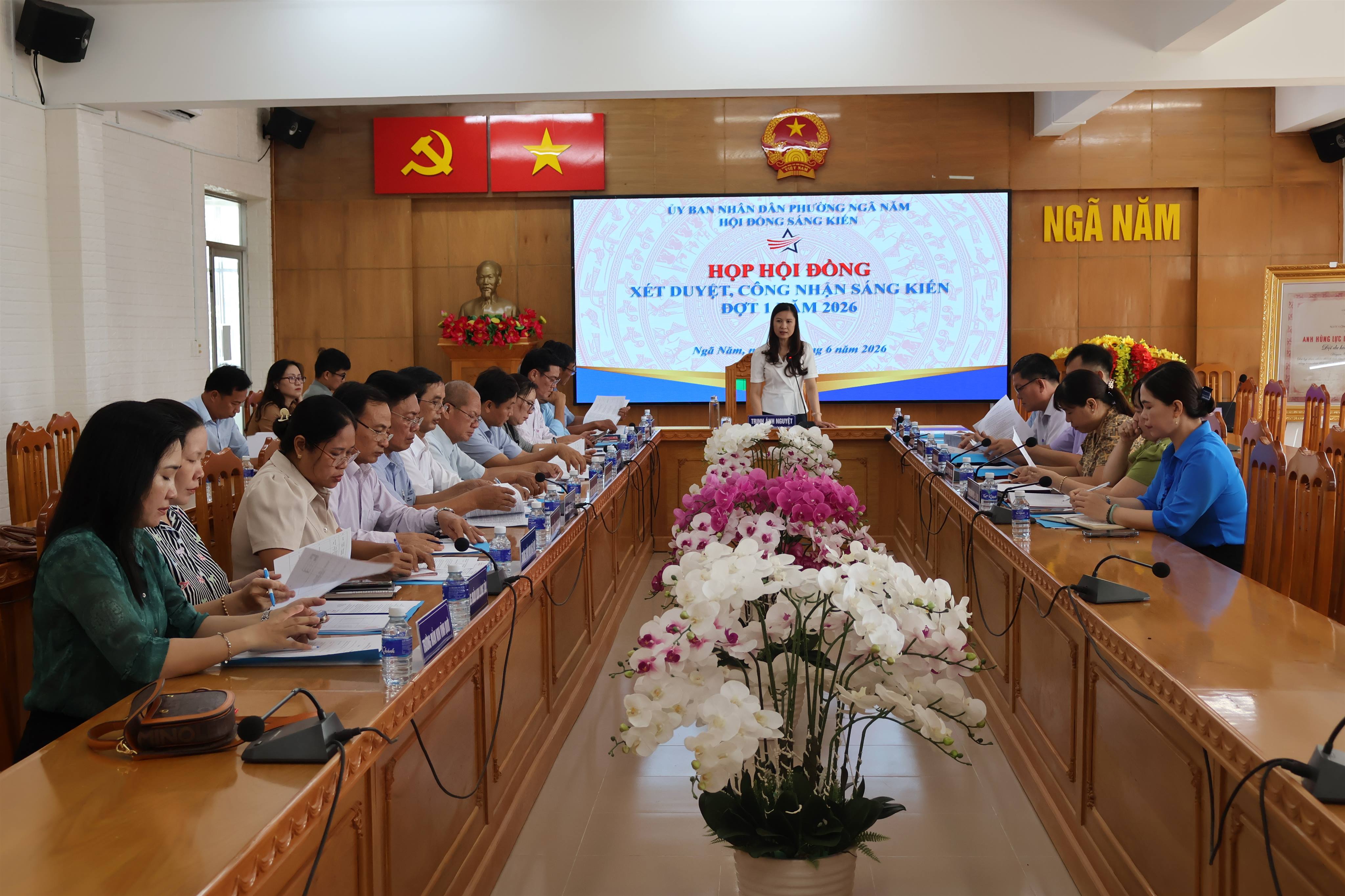 HỘI ĐỒNG SÁNG KIẾN PHƯỜNG NGÃ NĂM HỌP XÉT DUYỆT, CÔNG NHẬN SÁNG KIẾN ĐỢT 1 NĂM 2026