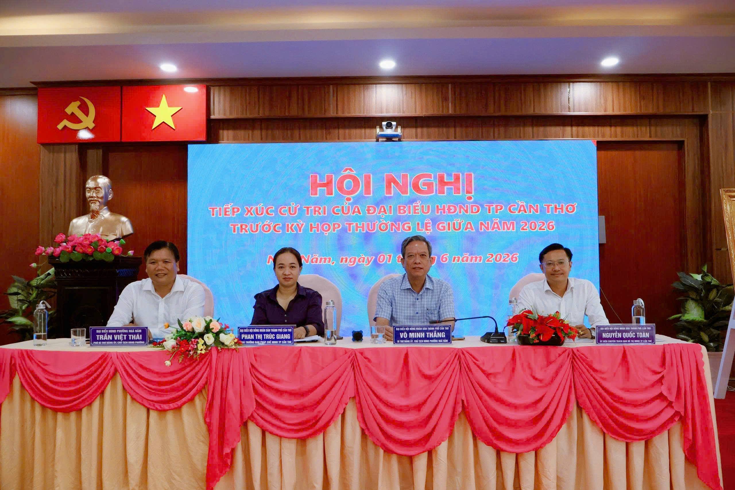 HỘI NGHỊ TIẾP XÚC CỬ TRI CỦA ĐẠI BIỂU HĐND THÀNH PHỐ CẦN THƠ TRƯỚC KỲ HỌP THƯỜNG LỆ GIỮA NĂM 2026