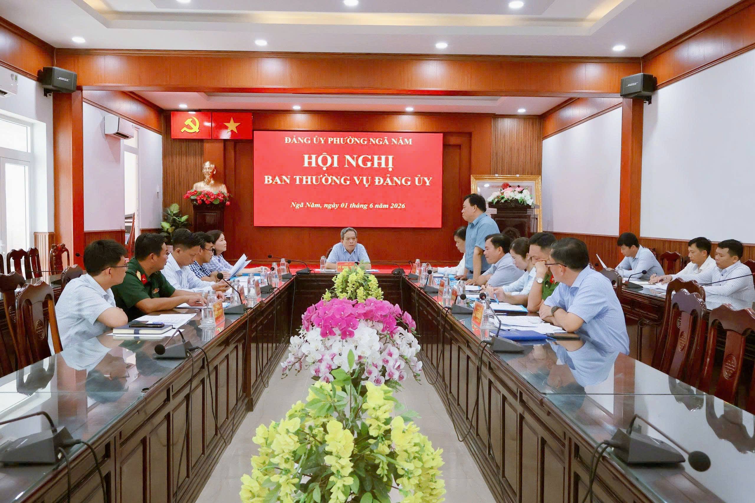 Ban Thường vụ Đảng ủy phường Ngã Năm thông qua dự thảo đề án sắp xếp, sáp nhập các khu vực trên địa bàn phường