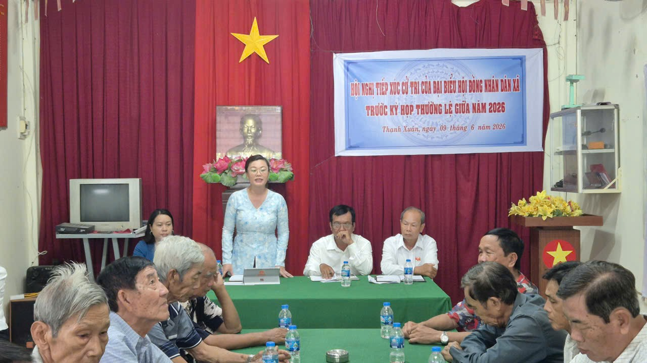THẠNH XUÂN TỔ CHỨC HỘI NGHỊ TIẾP XÚC CỬ TRI  CỦA  ĐẠI BIỂU HĐND XÃ TRƯỚC KỲ HỌP THƯỜNG LỆ GIỮA NĂM 2026