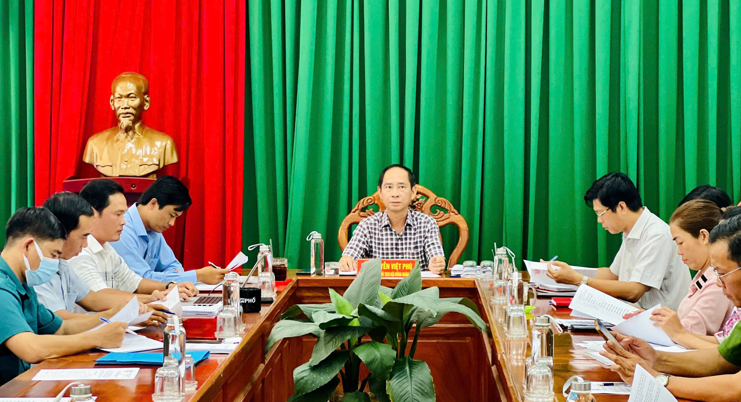 Hội đồng nhân dân xã Mỹ Phước tổ chức hội nghị giao ban Thường trực Hội đồng nhân dân xã điều chỉnh cơ cấu, thành phần và phân bổ số lượng người được giới thiệu ứng cử đại biểu Hội đồng nhân dân xã Mỹ Phước