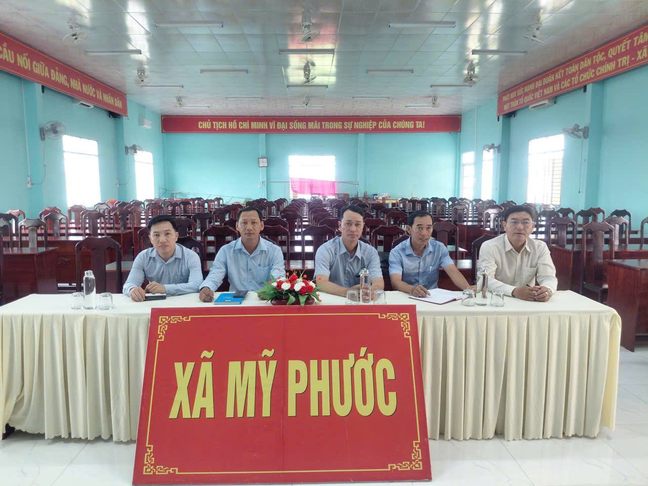 Xã Mỹ Phước tham dự cuộc họp trực tuyến nghe báo cáo tình hình triển khai và tháo gỡ các khó khăn, vướng mắc liên quan đến triển khai Hệ thống thông tin giải quyết thủ tục hành chính tập trung bộ, ngành