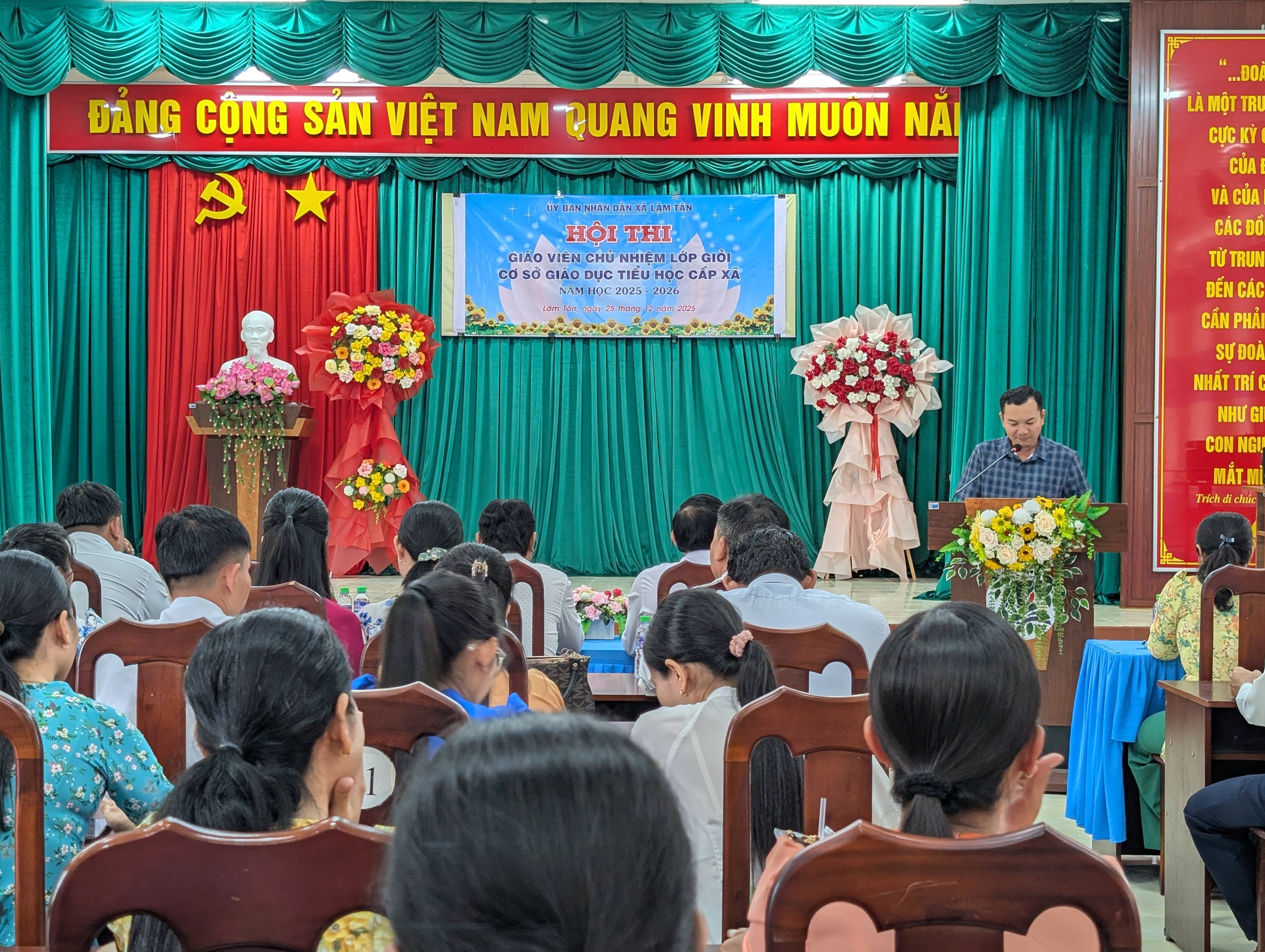 Khai mạc Hội thi Giáo viên chủ nhiệm lớp giỏi cấp Tiểu học xã Lâm Tân