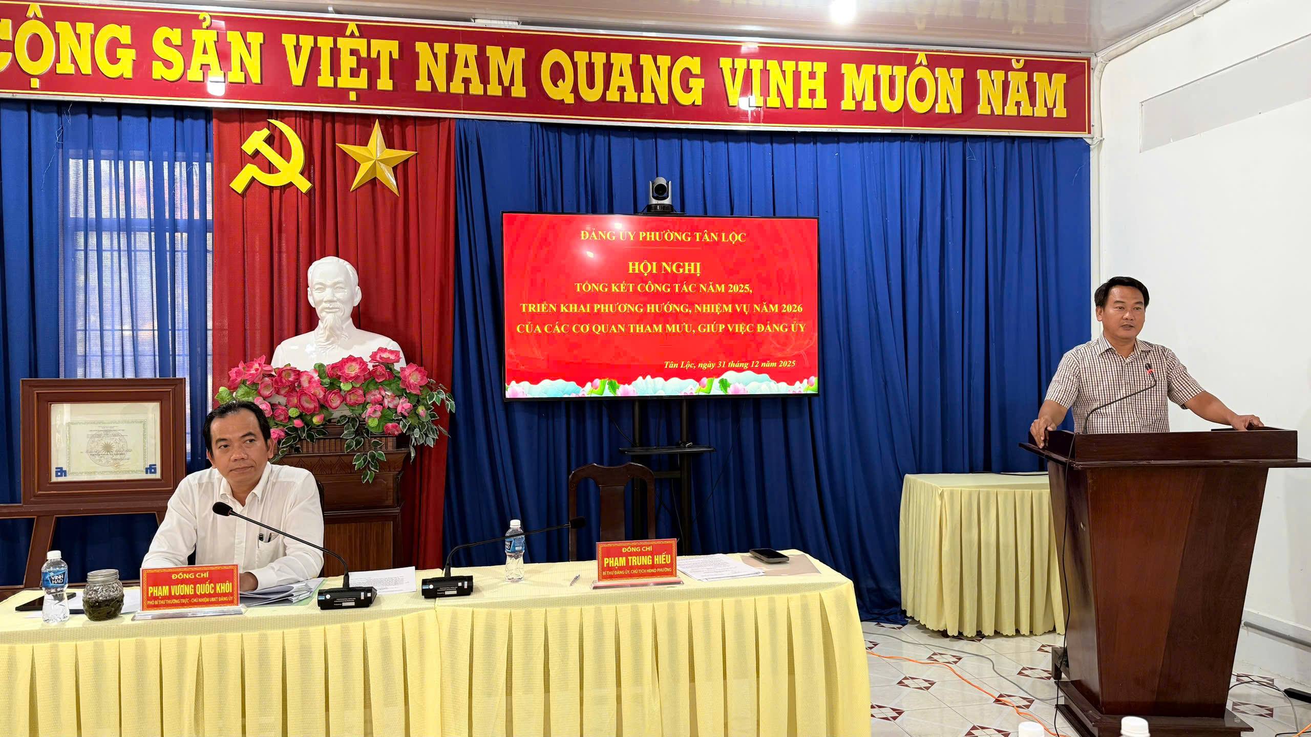 Tân Lộc tổng kết công tác năm 2025 của các cơ quan tham mưu giúp việc