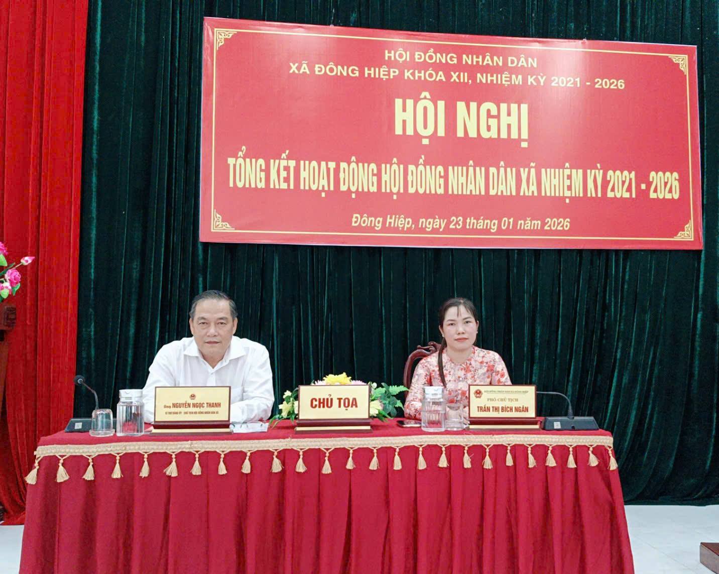 HỘI NGHỊ TỔNG KẾT HOẠT ĐỘNG HỘI ĐỒNG NHÂN DÂN XÃ, NHIỆM KỲ 2021 - 2026