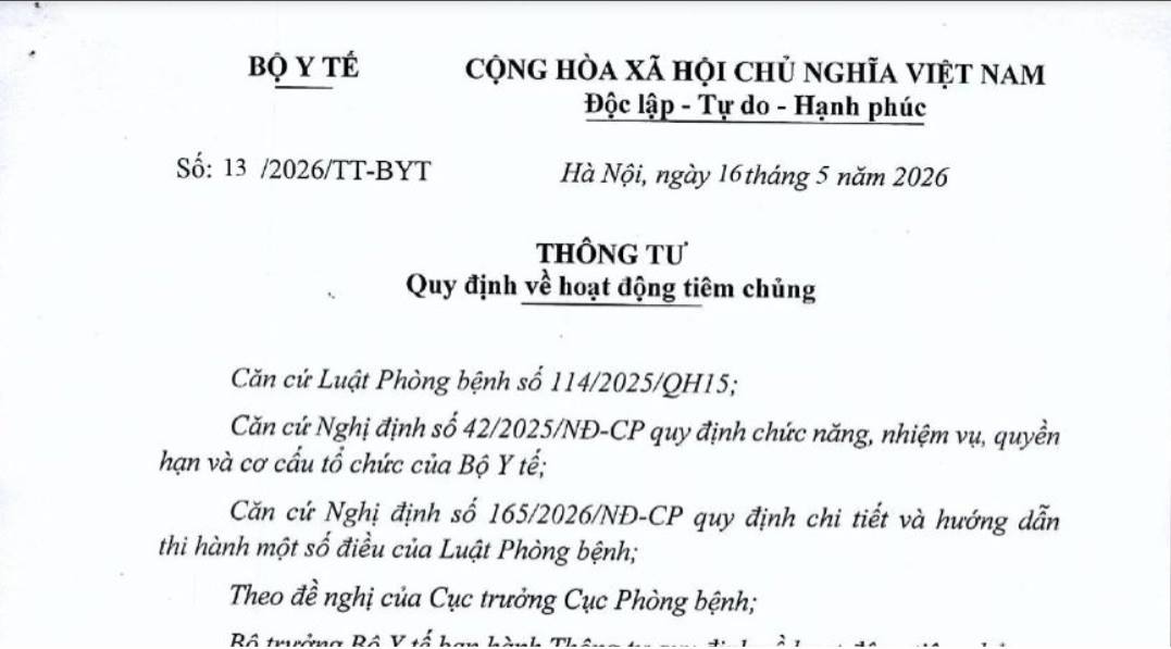 Từ ngày 1/7/2026, vắc xin phòng HPV được đưa vào chương trình tiêm chủng bắt buộc
