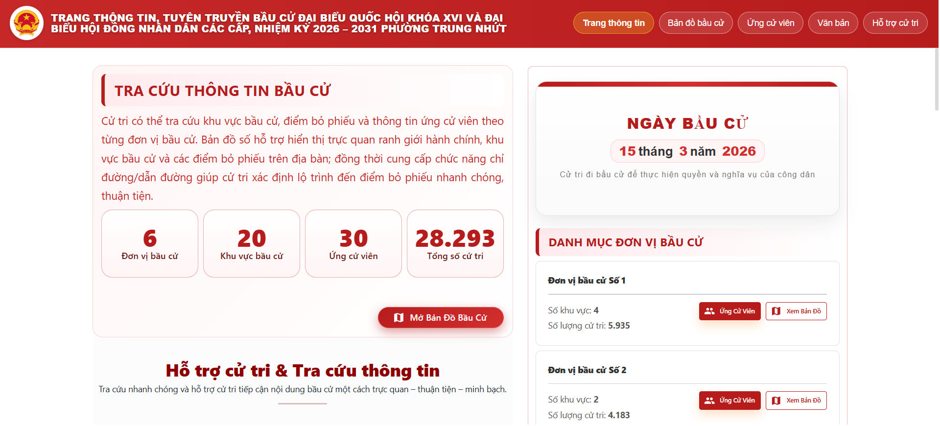  TRANG THÔNG TIN, TUYÊN TRUYỀN BẦU CỬ ĐẠI BIỂU QUỐC HỘI KHÓA XVI VÀ ĐẠI BIỂU HỘI ĐỒNG NHÂN DÂN CÁC CẤP, NHIỆM KỲ 2026 – 2031, PHƯỜNG TRUNG NHỨT