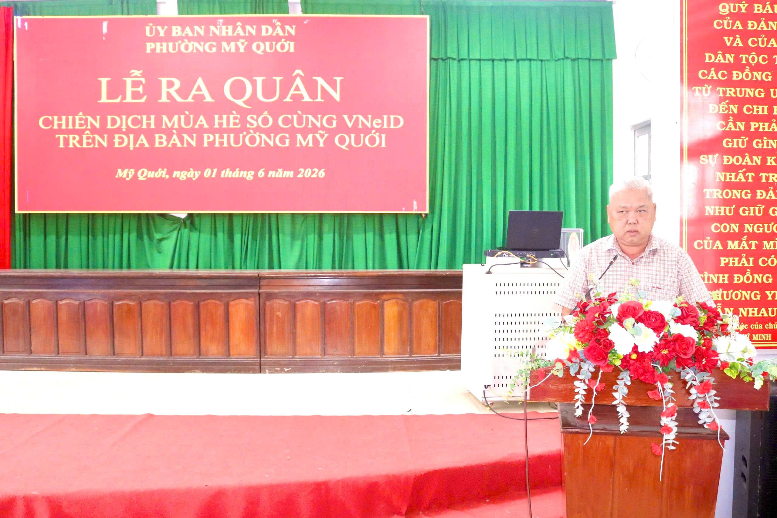 CÔNG AN PHƯỜNG MỸ QUỚI RA QUÂN CHIẾN DỊCH “MÙA HÈ SỐ CÙNG VNeID” NĂM 2026
