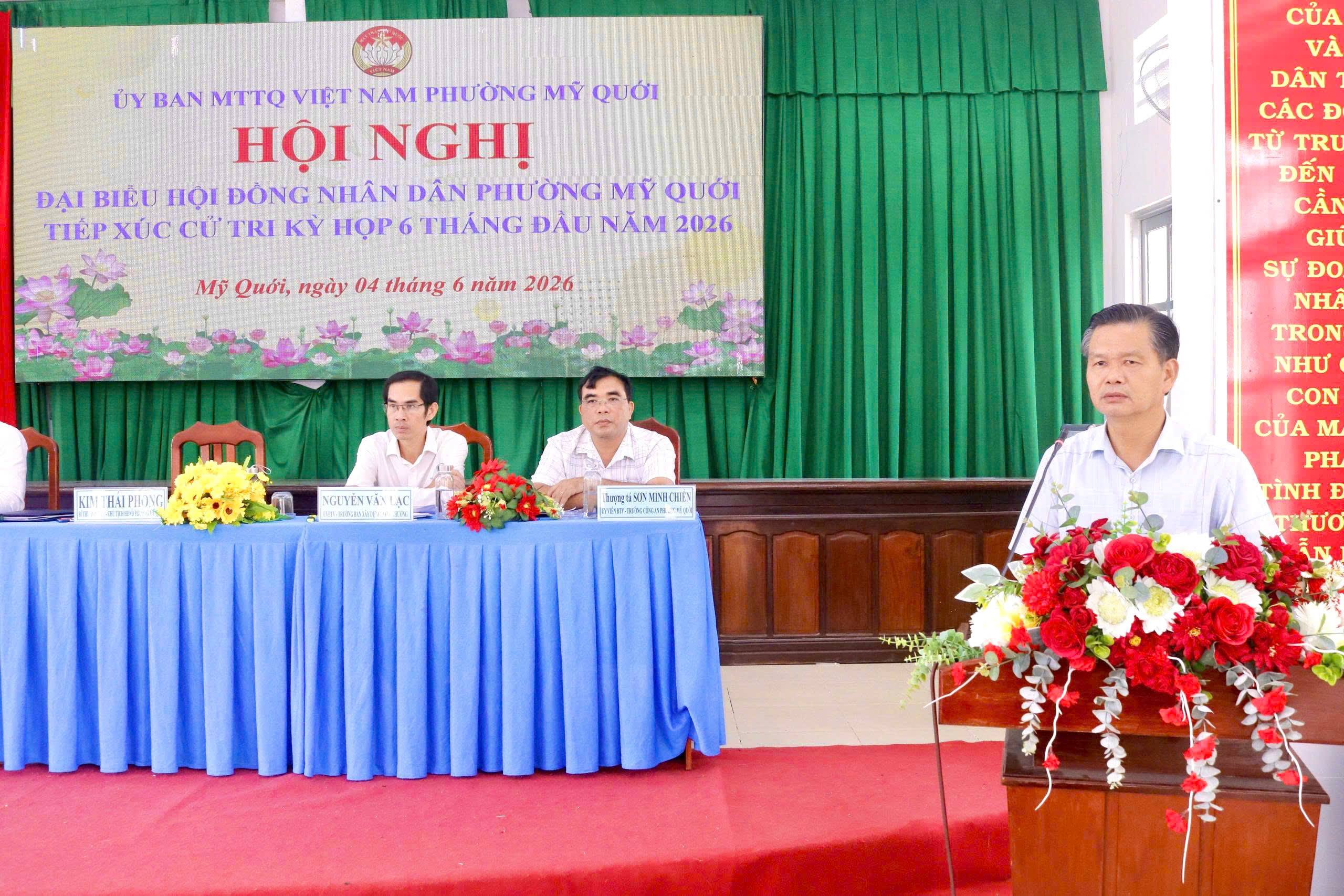 Tổ đại biểu số 1 HĐND phường Mỹ Quới tiếp xúc cử tri trước kỳ họp 06 tháng đầu năm 2026.