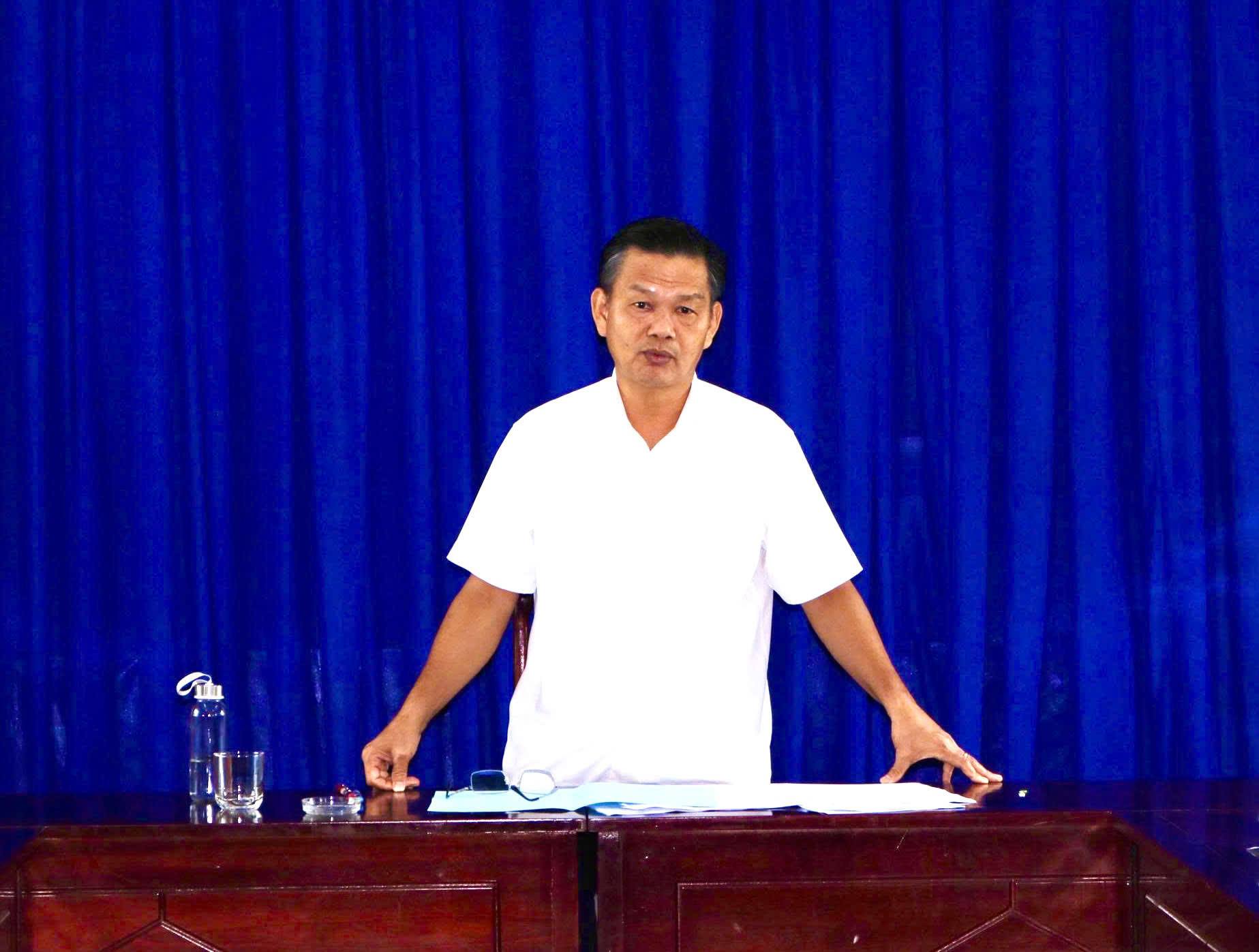 Đồng chí Kim Thái Phong - Bí thư Đảng ủy, Chủ tịch Hội đồng nhân dân phường làm việc định kỳ với Hội Cựu chiến binh và Đoàn thanh niên phường