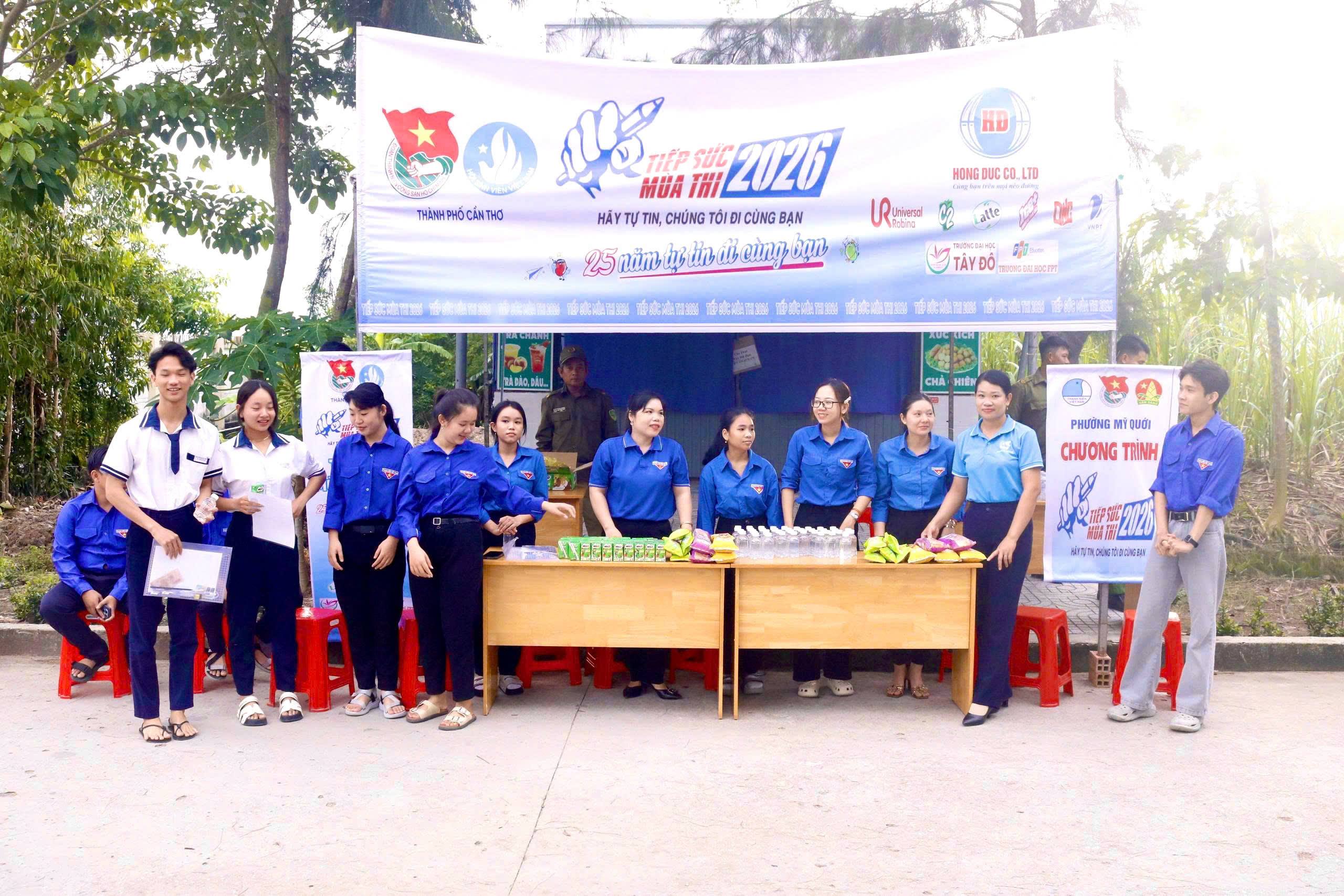ĐOÀN THANH NIÊN PHƯỜNG MỸ QUỚI TRIỂN KHAI CHƯƠNG TRÌNH “TIẾP SỨC MÙA THI” NĂM 2026