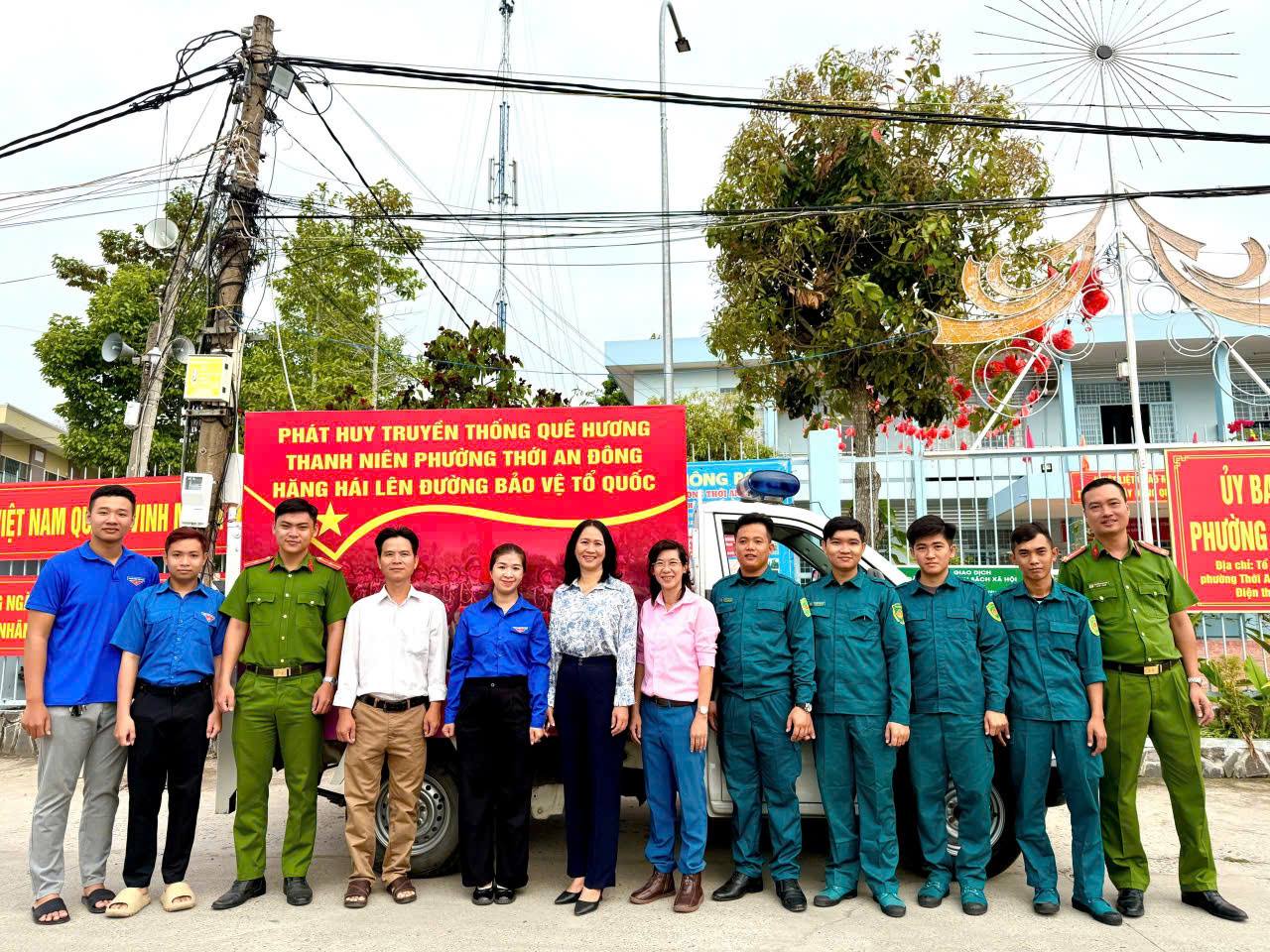 THỚI AN ĐÔNG TUYÊN TRUYỀN LƯU ĐỘNG VỀ CÔNG TÁC TUYỂN CHỌN VÀ GỌI CÔNG DÂN NHẬP NGŨ