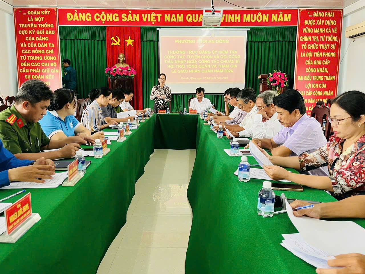 KIỂM TRA CÔNG TÁC TUYỂN QUÂN VÀ CHUẨN BỊ HỘI TRẠI TÒNG QUÂN NĂM 2026