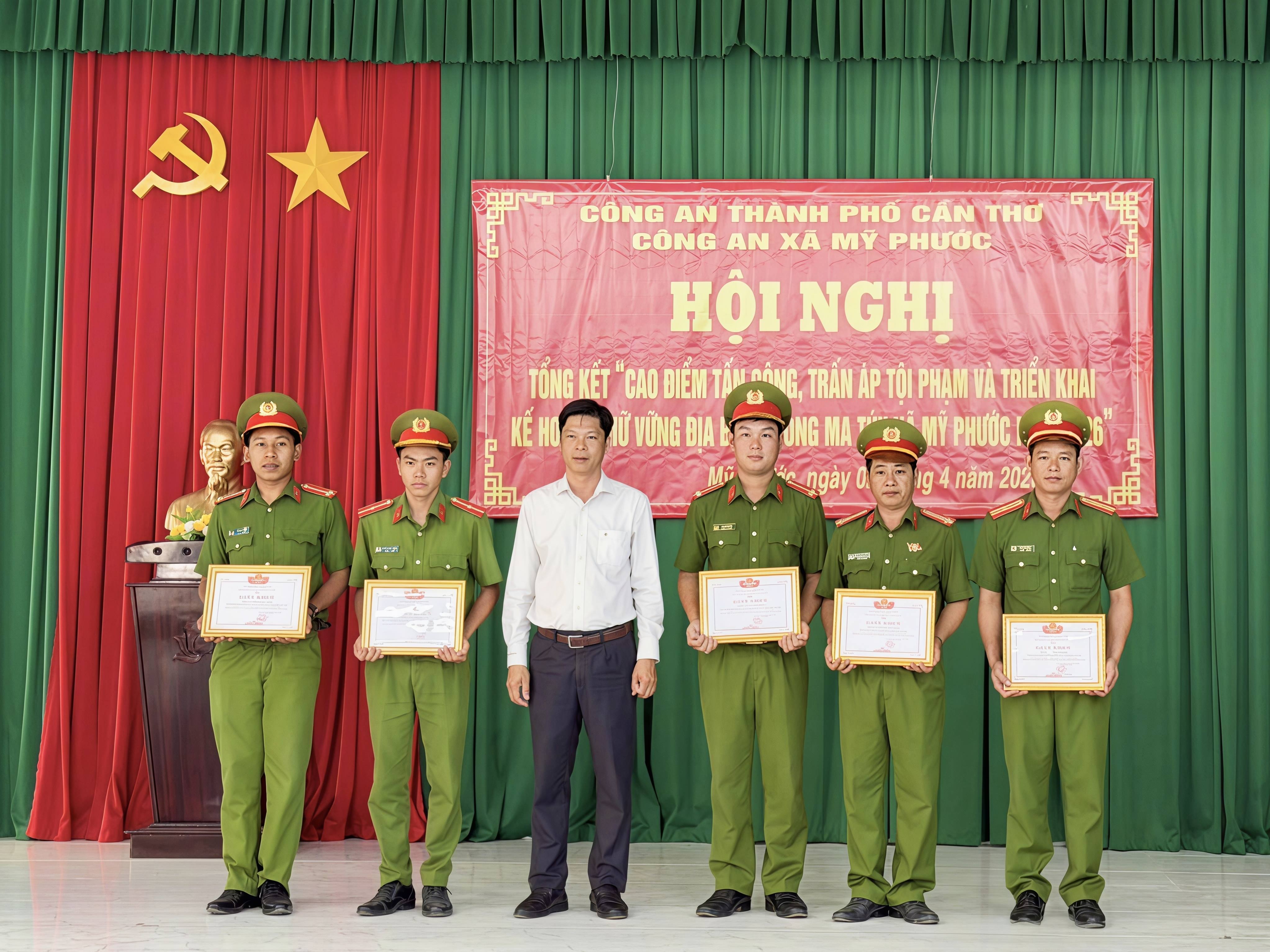 Mỹ Phước: Tổng kết “ Cao điểm tấn công, trấn áp tội phạm và Triển khai Kế hoạch giữ vững địa bàn không ma tuý xã Mỹ Phước năm 2026"