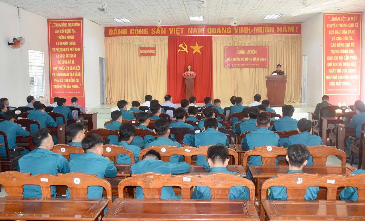 84 lực lượng Dân quân cơ động tham gia huấn luyện năm 2026