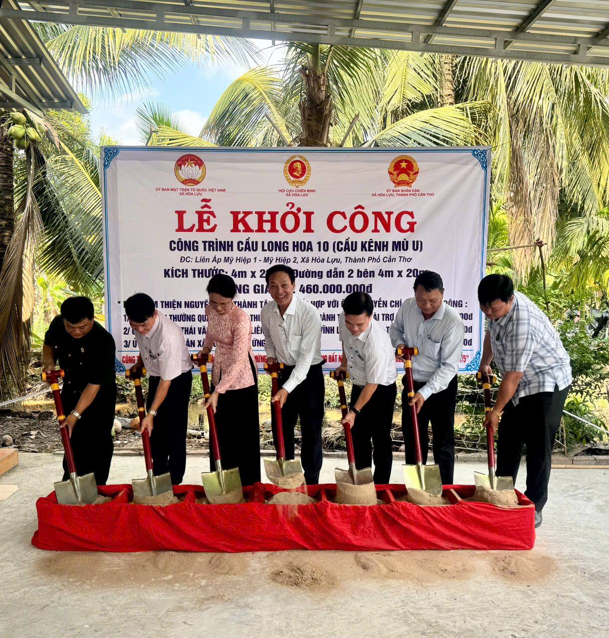 Khởi công cầu giao thông nông thôn Mù U liên ấp Mỹ Hiệp 1 – Mỹ Hiệp 2