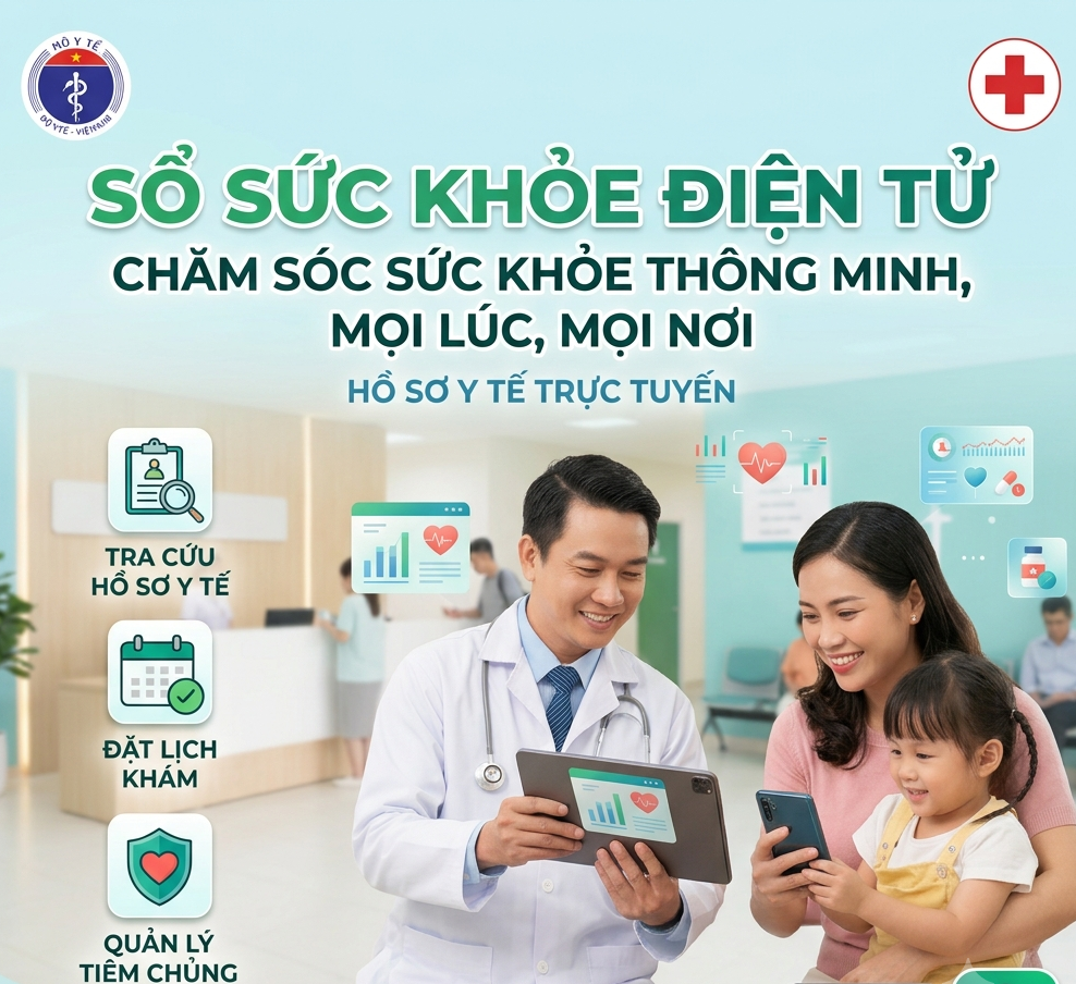 Trên 2,2 triệu lượt người dân được khám sức khỏe miễn phí và lập hơn 1,1 triệu sổ sức khỏe điện tử