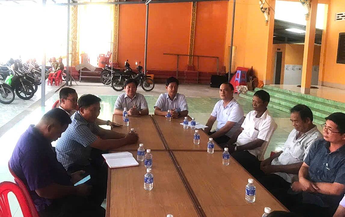 UBND XÃ THẠNH THỚI AN TỔ CHỨC ĐOÀN ĐẾN THĂM VÀ LÀM VIỆC VỚI BAN QUẢN TRỊ CHÙA PRẾC OM PU VỀ CÔNG TÁC CHUẨN BỊ THAM DỰ GIẢI ĐUA GHE NGO NĂM 2026