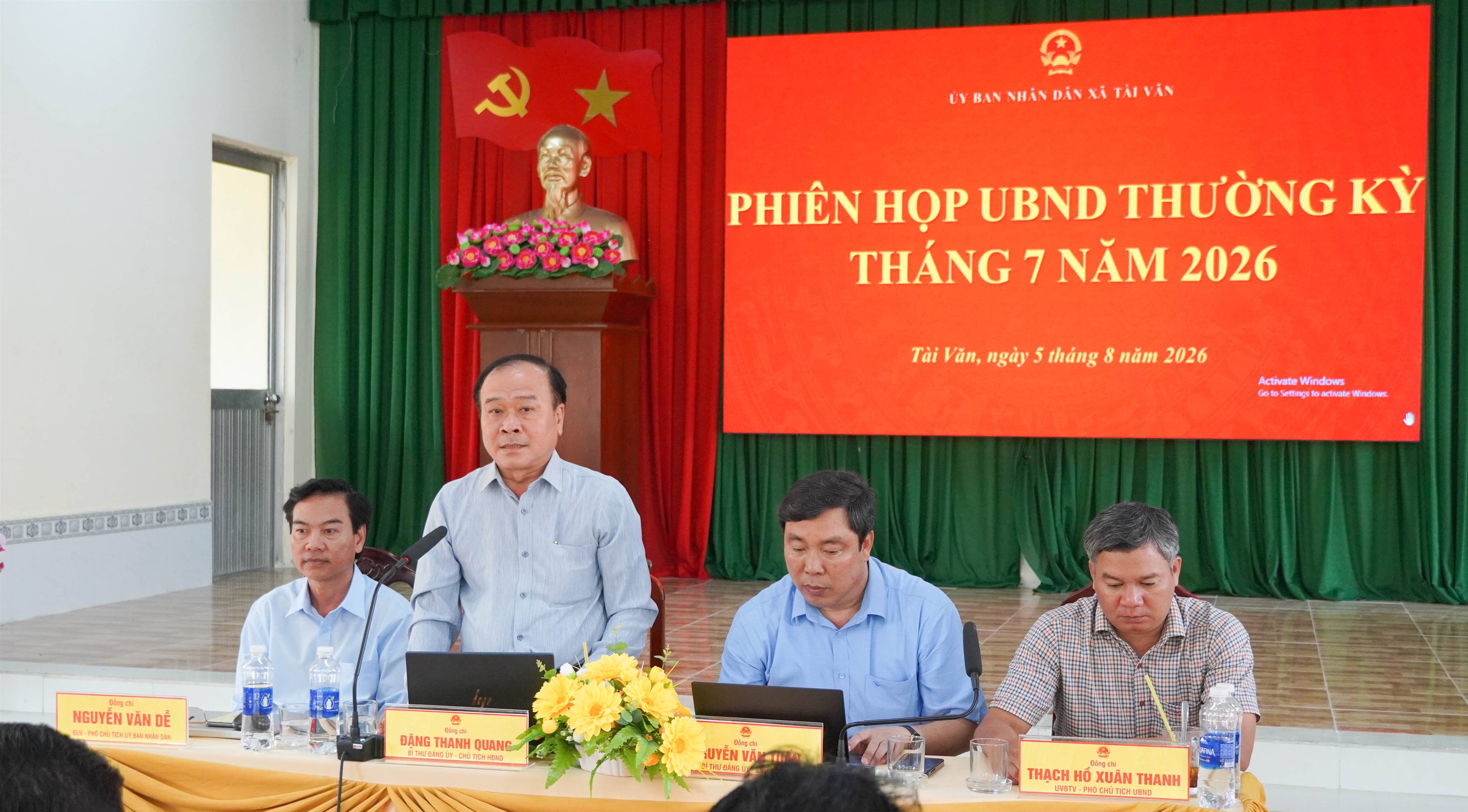 UBND xã Tài Văn họp thường kỳ, đề ra nhiều nhiệm vụ trọng tâm tháng 8
