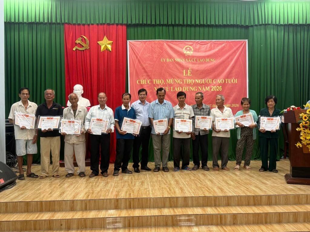 Xã Cù Lao Dung tổ chức mừng thọ người cao tuổi năm 2026