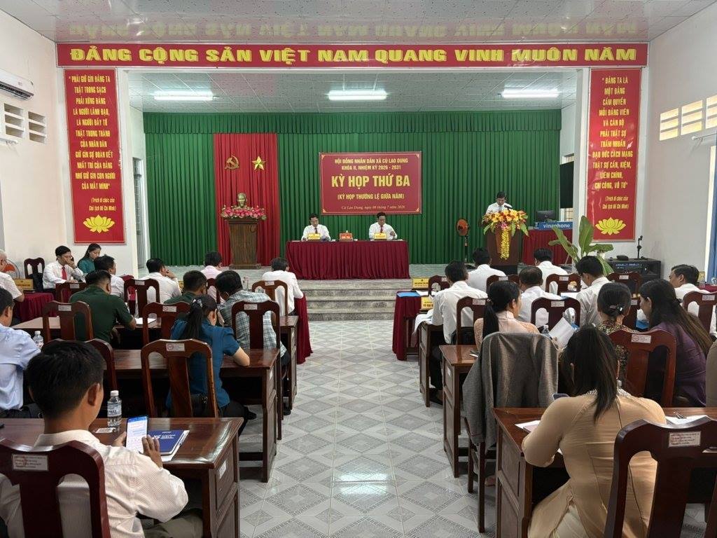 Kỳ họp thứ ba HĐND xã Cù Lao Dung khóa II, nhiệm kỳ 2026 - 2031