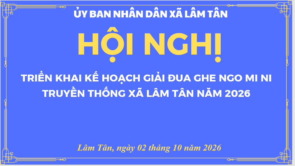 XÃ LÂM TÂN TRIỂN KHAI KẾ HOẠCH TỔ CHỨC GIẢI ĐUA GHE NGO MINI NĂM 2026 HƯỞNG ỨNG NGÀY VĂN HÓA VIỆT NAM 24/11