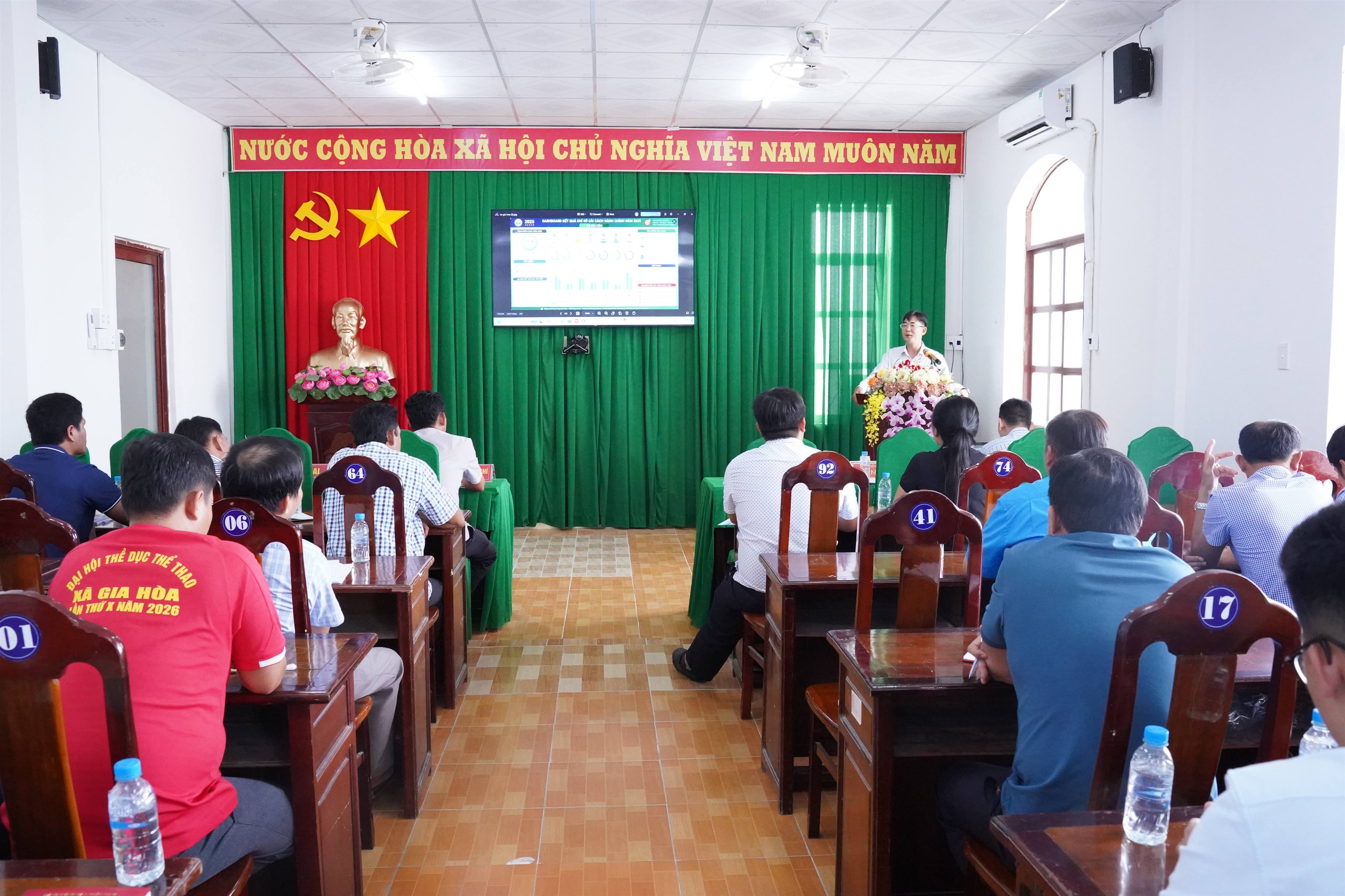 XÃ GIA HÒA TỔ CHỨC HỘI NGHỊ TẬP HUẤN CÔNG TÁC CẢI CÁCH HÀNH CHÍNH NĂM 2026