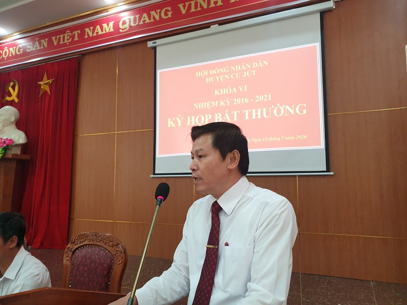 HĐND huyện Cư Jút khóa VI, nhiệm kỳ 2016 - 2021 tổ chức kỳ họp bất thường