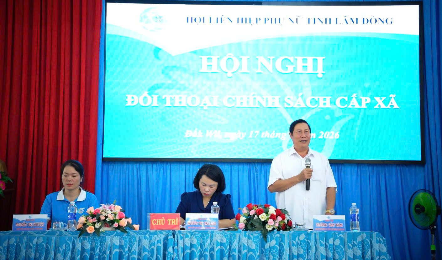 Hội LHPN tỉnh Lâm Đồng tổ chức Hội nghị đối thoại chính sách cấp xã năm 2026 tại xã Đắk Wil