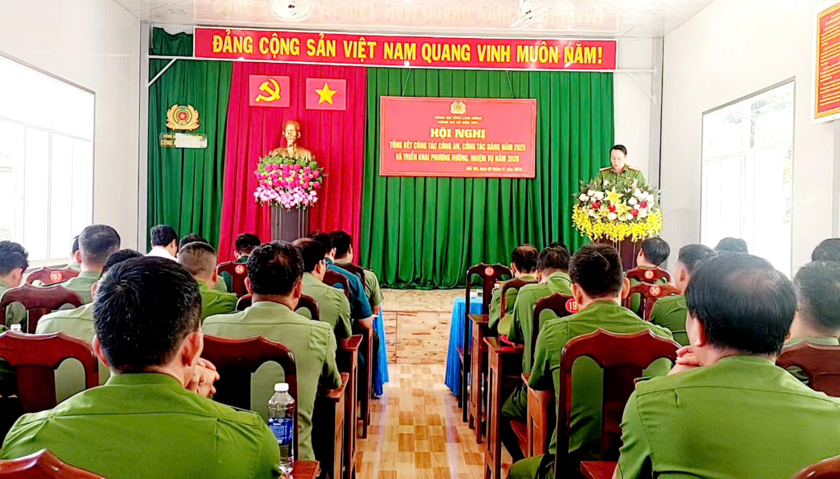 Công an xã Đăk Wil Tổng kết công tác công an, công tác Đảng năm 2025 và triển khai phương hướng, nhiệm vụ công tác năm 2026