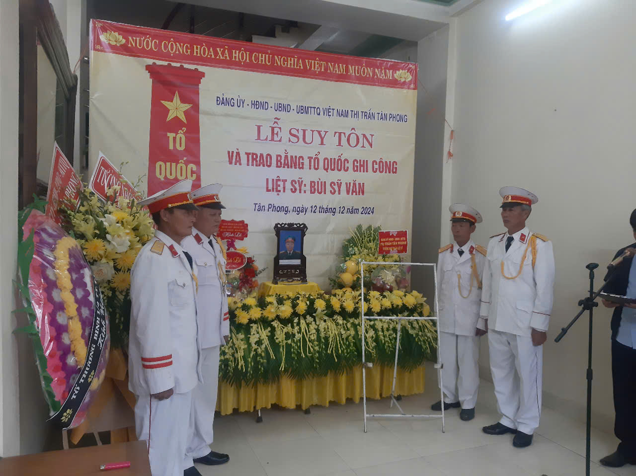 LỄ SUY TÔN LIỆT SỸ: BÙI SỸ VĂN , TDP DỤC TÚ, THỊ TRẤN TÂN PHONG