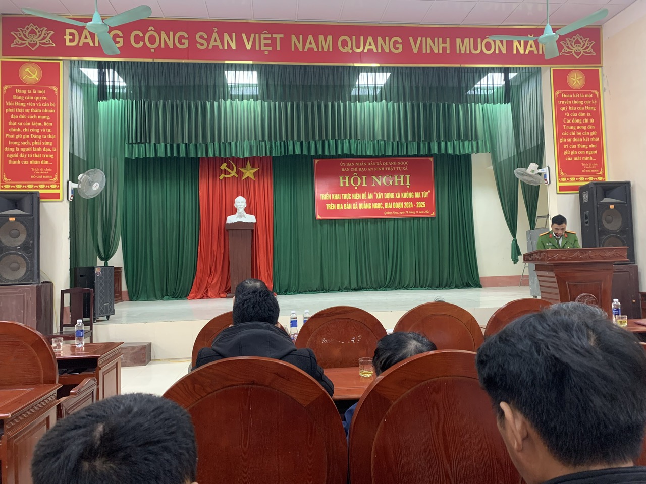 UBND xã và ban chỉ đạo an ninh trật tự triển khai Đề án xây dựng xã không ma túy