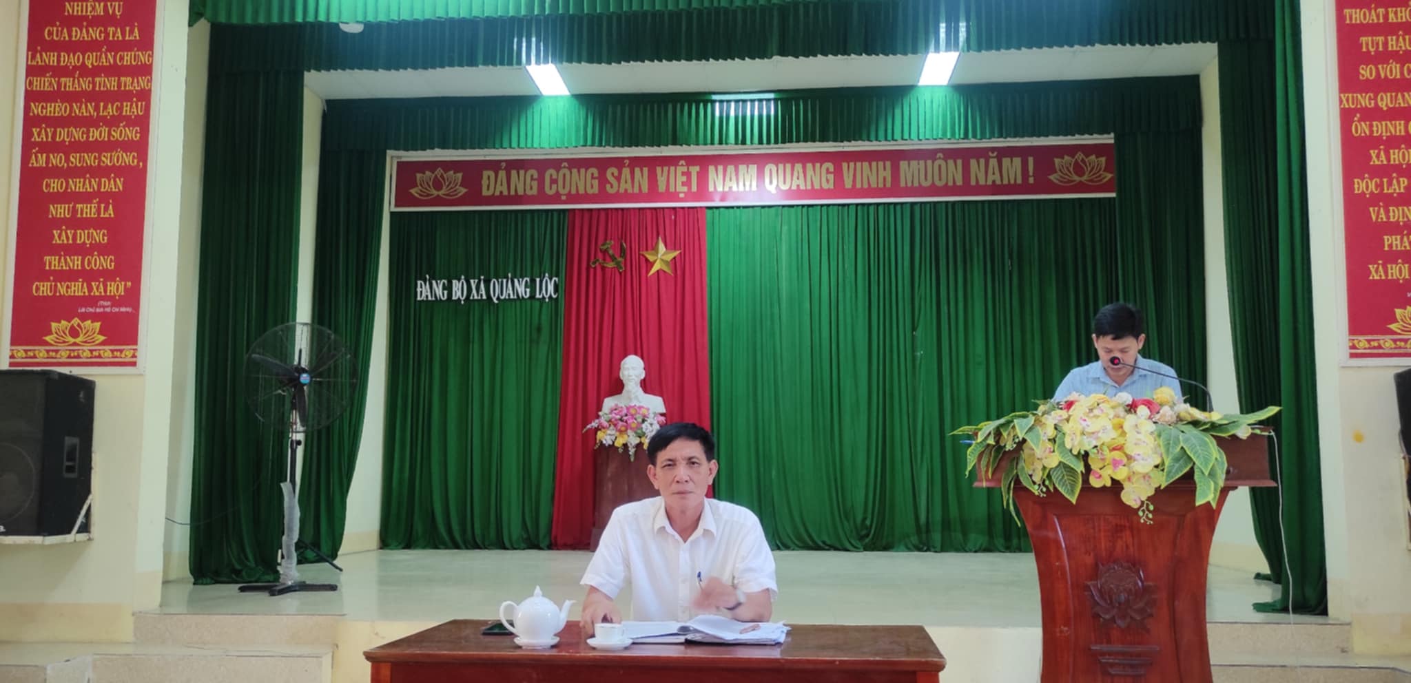 Hội nghị Đảng bộ  xã Quảng Lộc sơ kết 6 tháng đầu và phướng hướng nhiệm vụ 6 tháng cuối năm 2024