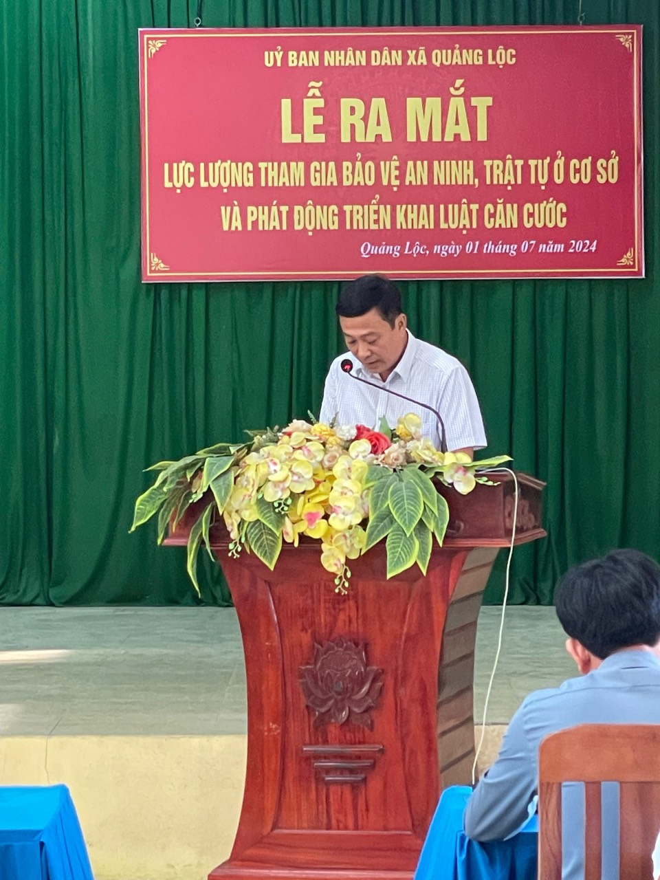 Hội nghị ra mắt lực lượng tham gia bảo vệ an ninh trật tự ở cơ sở xã Quảng Lộc