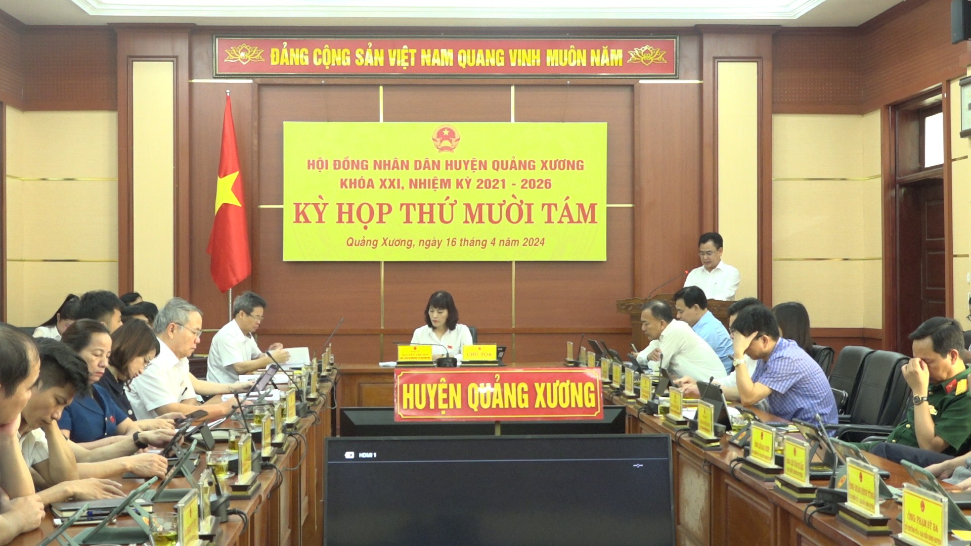 HĐND huyện Quảng Xương khóa XXI, nhiệm kỳ 2021 - 2026 tổ chức thành công kỳ họp thứ 18 (kỳ họp chuyên đề)