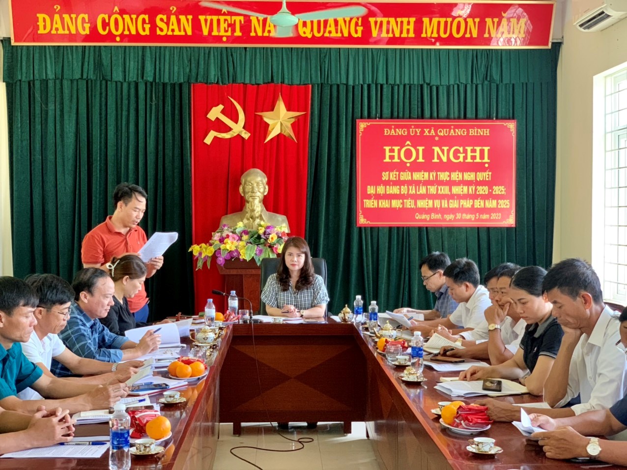 ĐẢNG UỶ XÃ QUẢNG BÌNH TỔ CHỨC HỘI NGHỊ SƠ KẾT GIỮA NHIỆM KỲ THỰC HIỆN NGHỊ QUYẾT ĐẠI HỘI ĐẢNG BỘ XÃ LẦN THỨ XXIII NHIỆM KỲ 2020 - 2025 TRIỂN KHAI MỤC TIÊU, NHIỆM VỤ, GIẢI PHÁP ĐẾN NĂM 2025