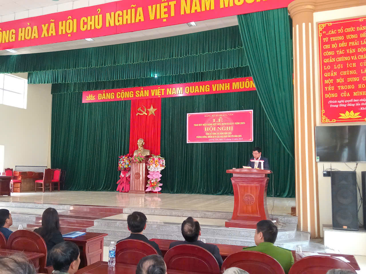 Đảng bộ xã Quảng Văn tổng kết công tác xây dựng Đảng năm 2024 Phương hướng, nhiệm vụ và các giải pháp chủ yếu năm 2025