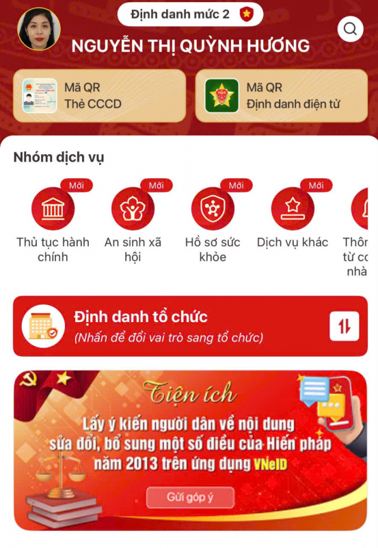 Hướng dẫn thực hiện góp ý sửa đổi, bổ sung một số điều của Hiến pháp trên VNeID- Ảnh 2.