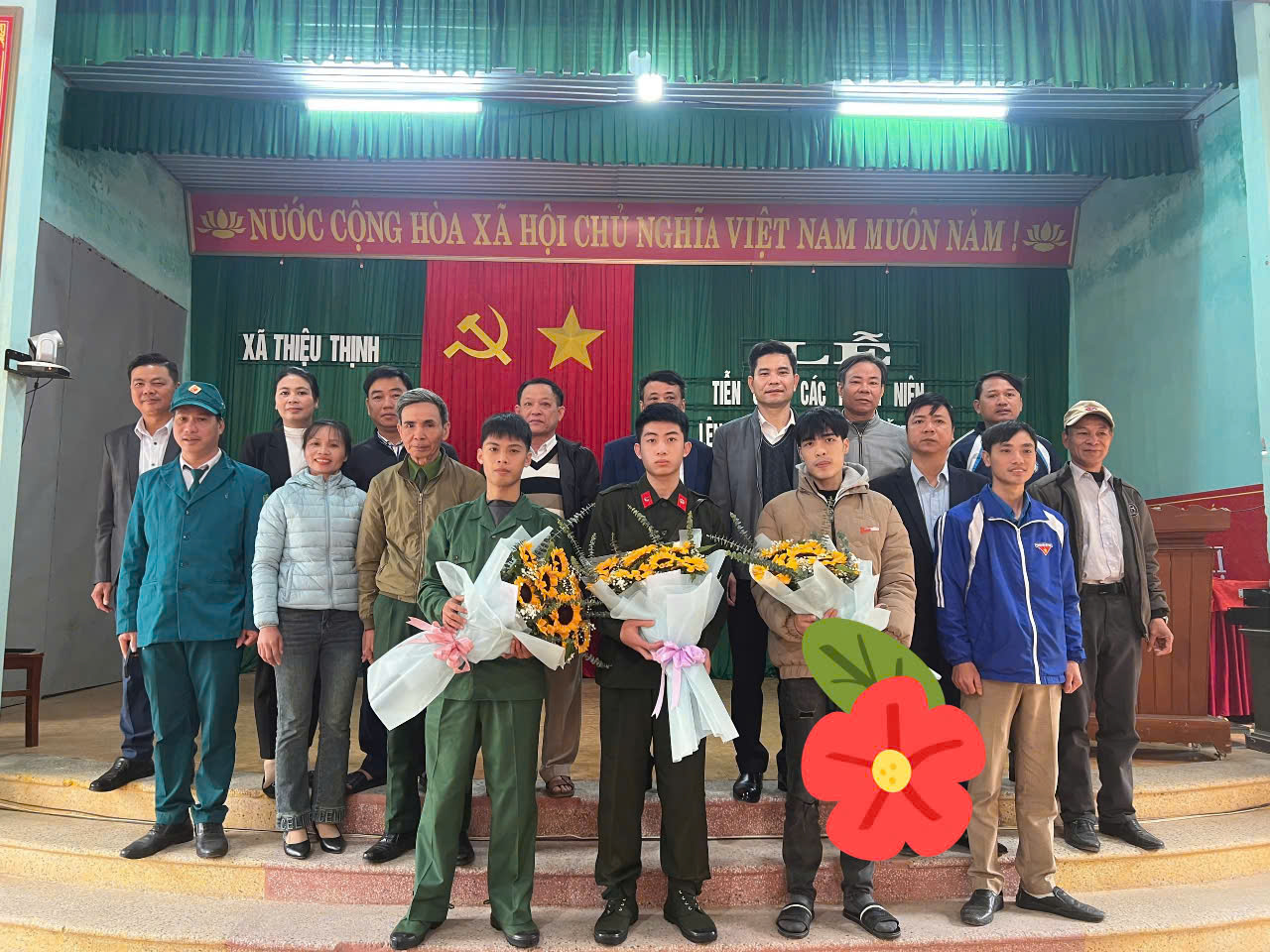 UUBND xã Thiệu Thịnh tổ chức Lễ tiễn thanh niên lên đường nhập ngũ năm 2025.