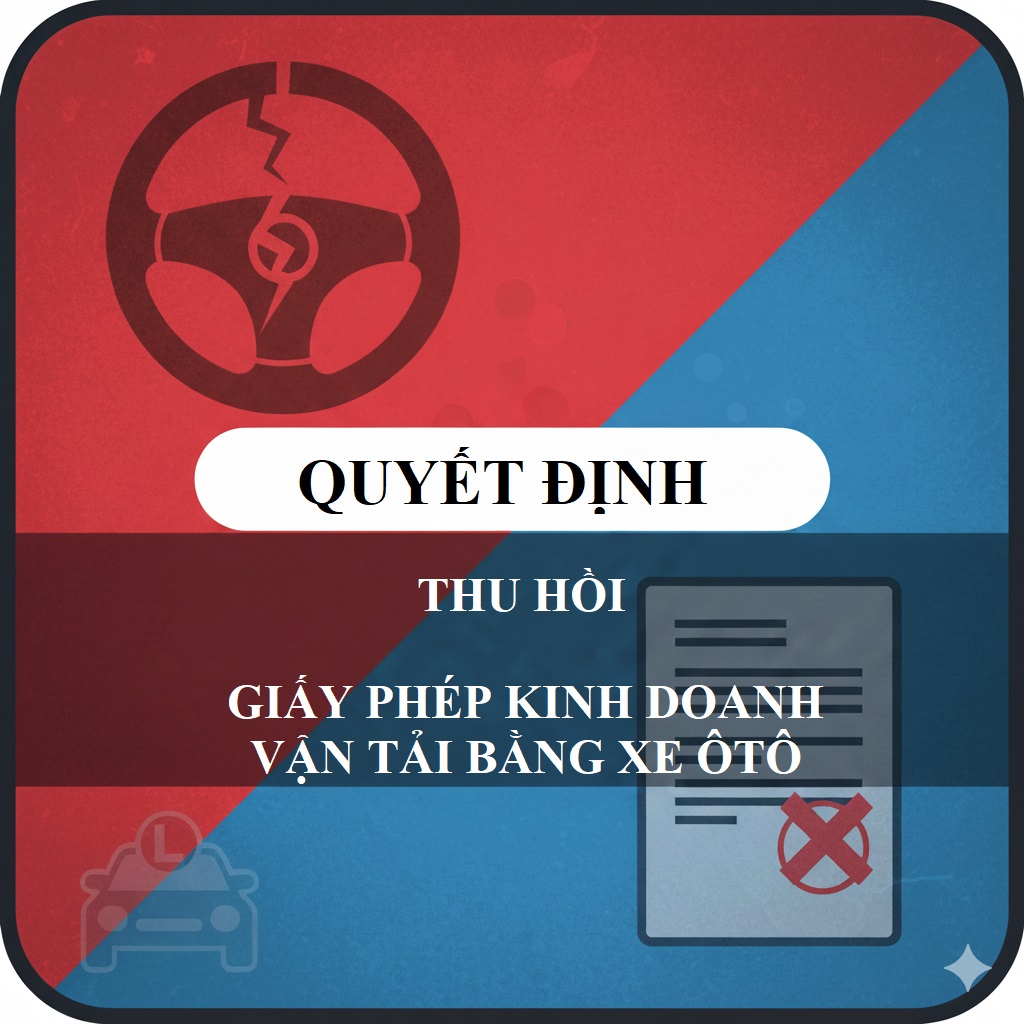 QUYẾT ĐỊNH Về việc thu hồi Giấy phép kinh doanh vận tải bằng xe ô tô, bằng xe bốn bánh có gắn động cơ