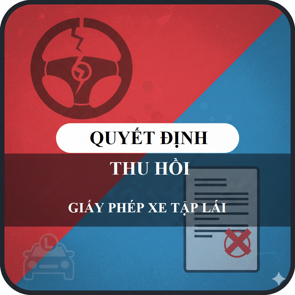 QUYẾT ĐỊNH Về việc thu hồi Giấy phép xe tập lái