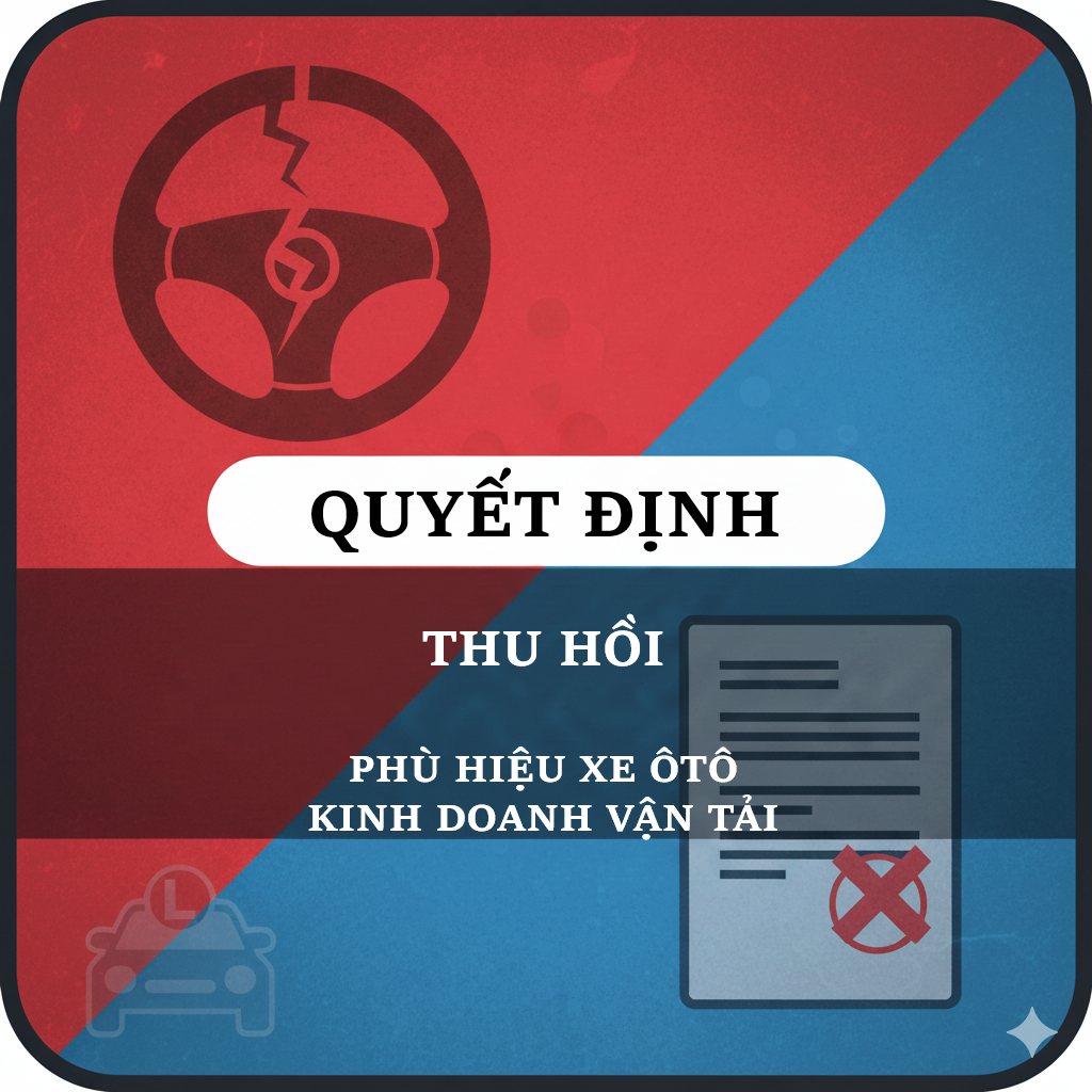 QUYẾT ĐỊNH Về việc thu hồi phù hiệu xe ô tô kinh doanh vận tải (Công ty cổ phần taxi Bắc Trung Nam Thanh Hóa)