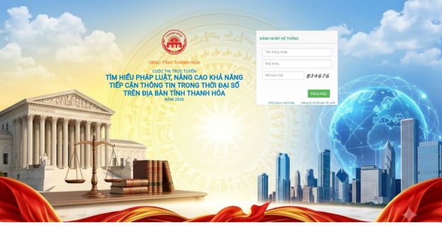 THỂ LỆ: Cuộc thi trực tuyến “Tìm hiểu pháp luật, nâng cao khả năng tiếp cận thông tin trong thời đại số” trên địa bàn tỉnh Thanh Hóa năm 2026