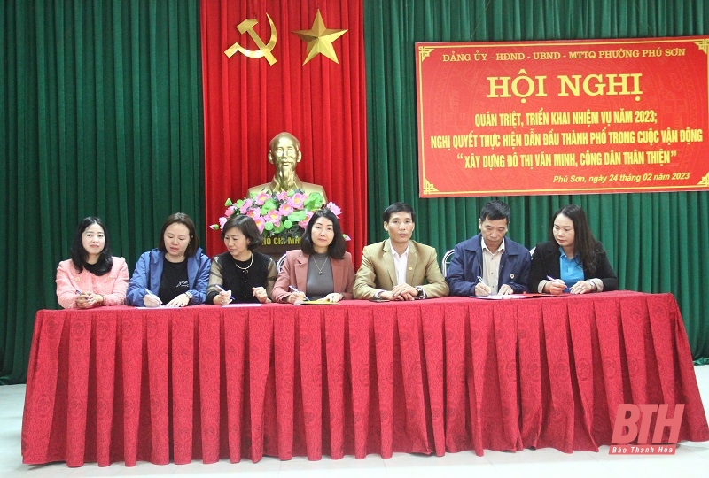 Phường Phú Sơn phấn đấu dẫn đầu về Xây dựng đô thị văn minh, công dân thân thiện