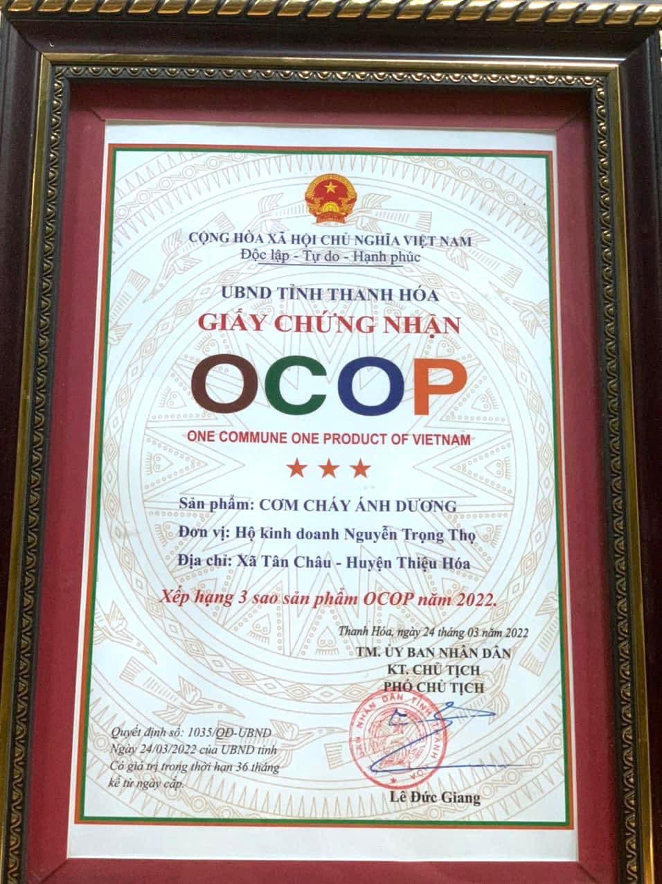Cơm cháy Ánh dương - Sản phẩm xếp hạng 3 sao năm 2022