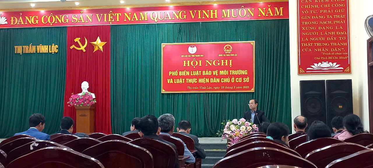 Hội nghị tuyên truyền, tư vấn pháp luật cho cán bộ và nhân dân trên địa bàn thị trấn Vĩnh Lộc